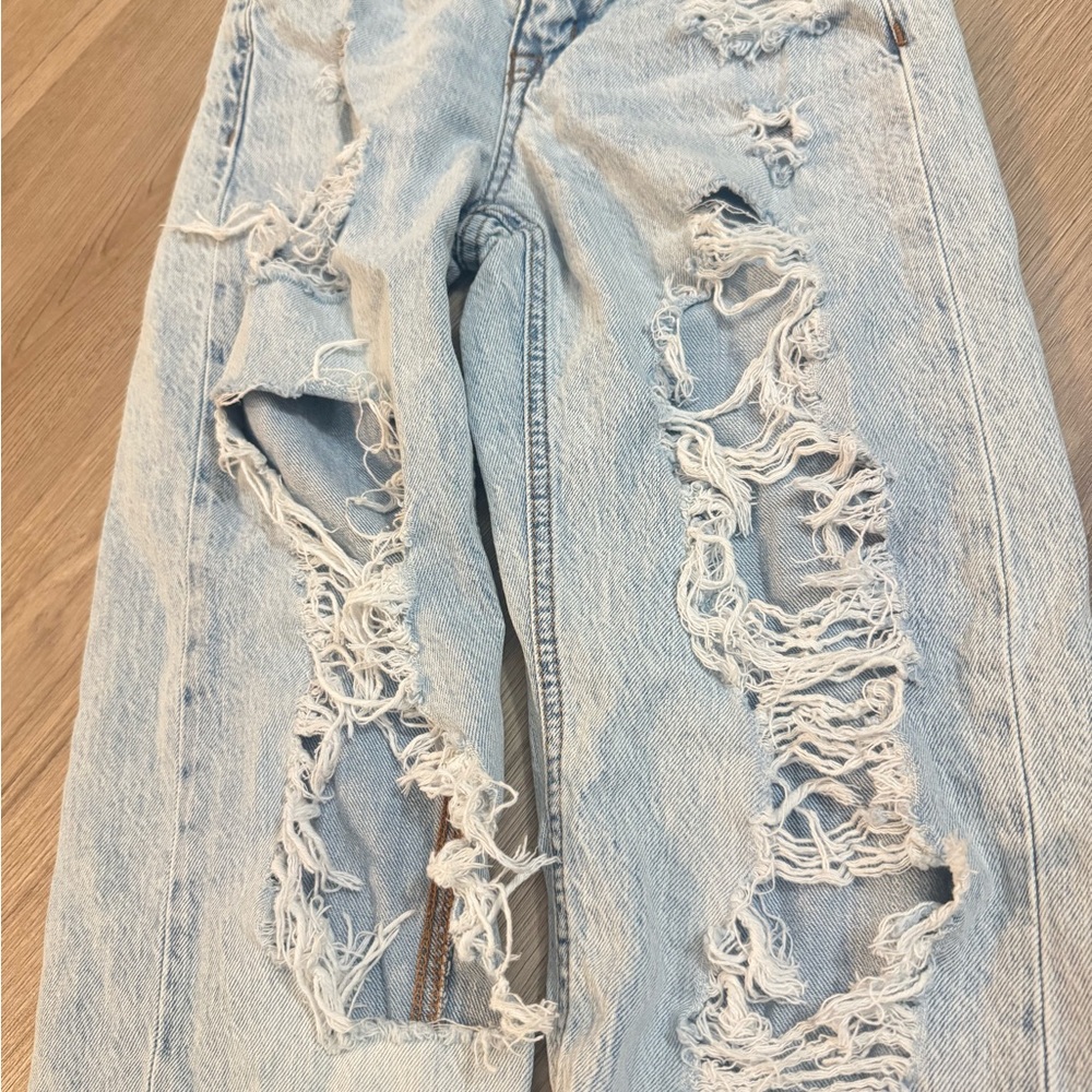 Aeropostale Womens Light Blue 90s Baggy Jeans
